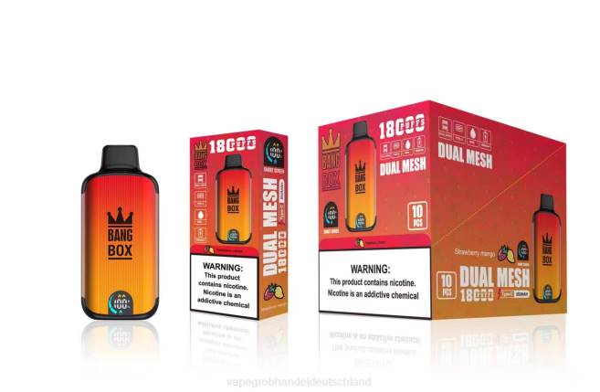 Bang Box 18000 Züge Erdbeer-Mango - Ηλεκτρονικο Τσιγαρο Χωρισ Πισσα Και Νικοτινη PXXP99