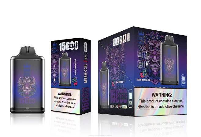 Bang Box s1-15000 Züge schwarzes Dracheneis - Ηλεκτρονικο Τσιγαρο Μιασ Χρησησ Περιπτερα PXXP110