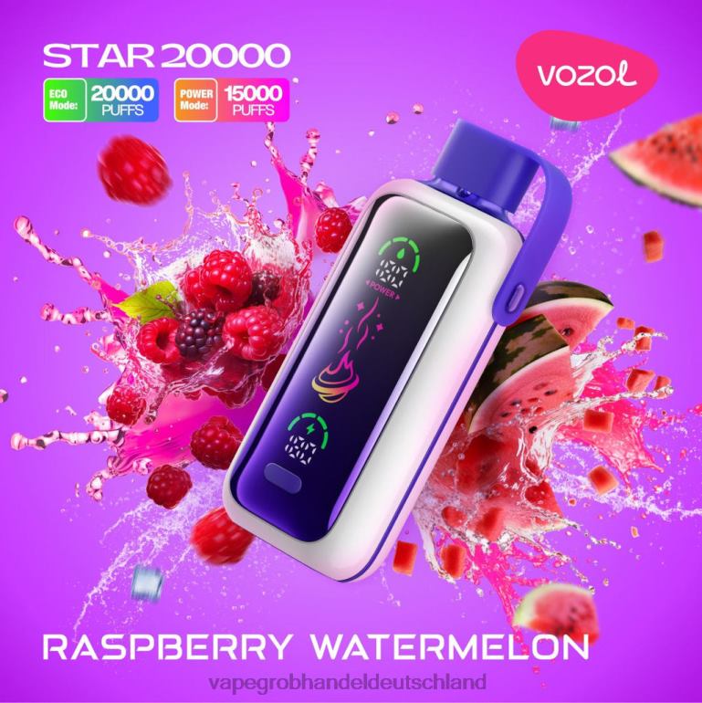 VOZOL STAR 20000 Himbeer-Wassermelone 48H8819 | Dampfen Deutschland